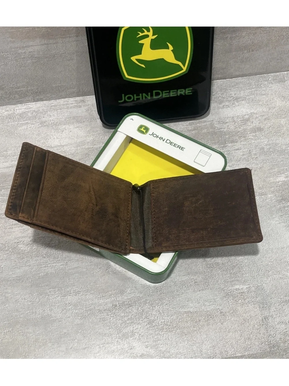 John Deere compact leather